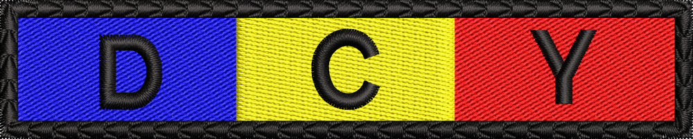 STEAG PIEPT TRICOLOR 12 CM X 2.5 CM